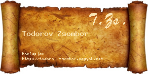 Todorov Zsombor névjegykártya